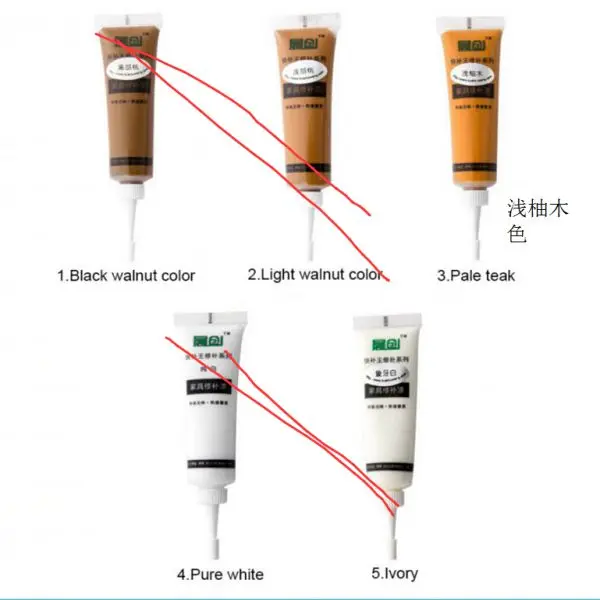 Shallow teak color Деревянная мебель ремонт патч крем краска Touch Up Kit маркер воск царапины наполнитель для удаления ремонт мебель царапины быстрый ремонт - Цвет: Shallow teak color
