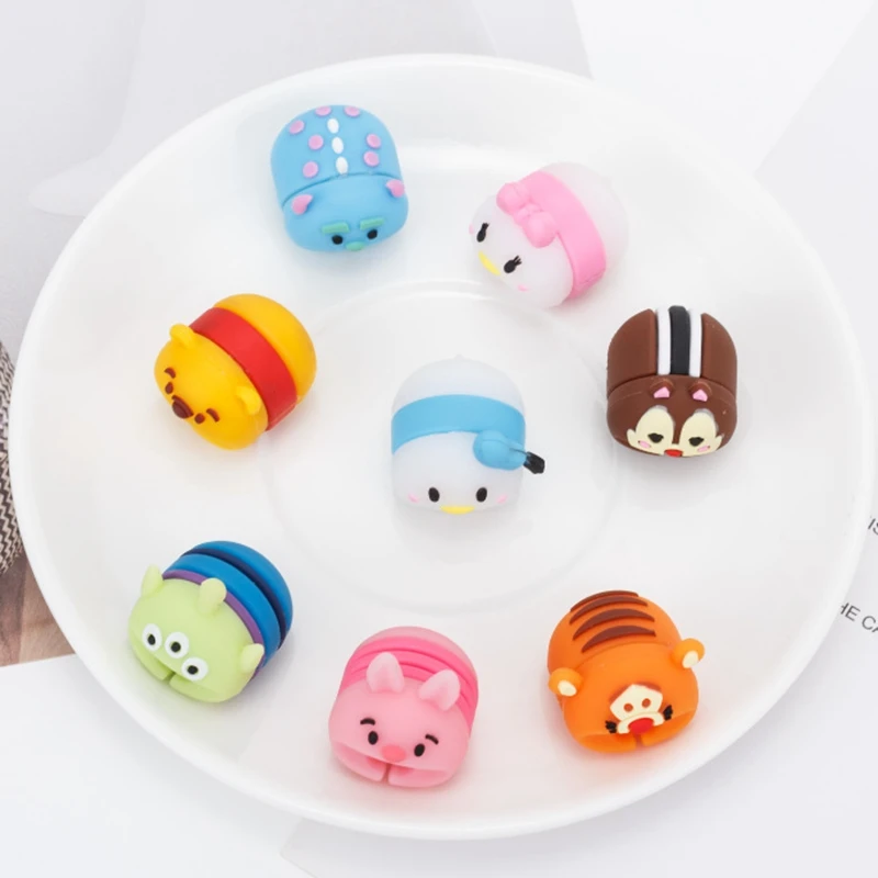 Мультяшный милый кабель с животными для зарядки телефона протектор шнур линия