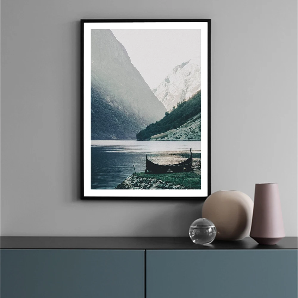 

Nordic Style Landscape Painting Wall Art Canvas Painting Green Silence Posters and Prints Decor Picture Modern Home Decoration