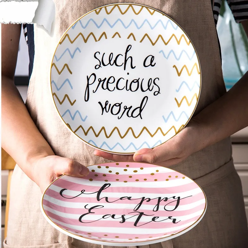 Креативная керамическая обеденная тарелка десертные тарелки для еды кухонная