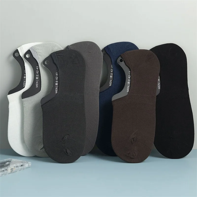 10 пара/лот Мужские носки башмачки Сезон лето осень Нескользящие силиконовые