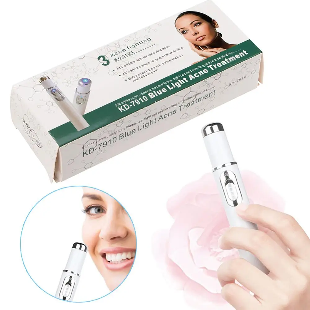Акне лазерная ручка удаление морщин машина Портативный прочный синий светильник