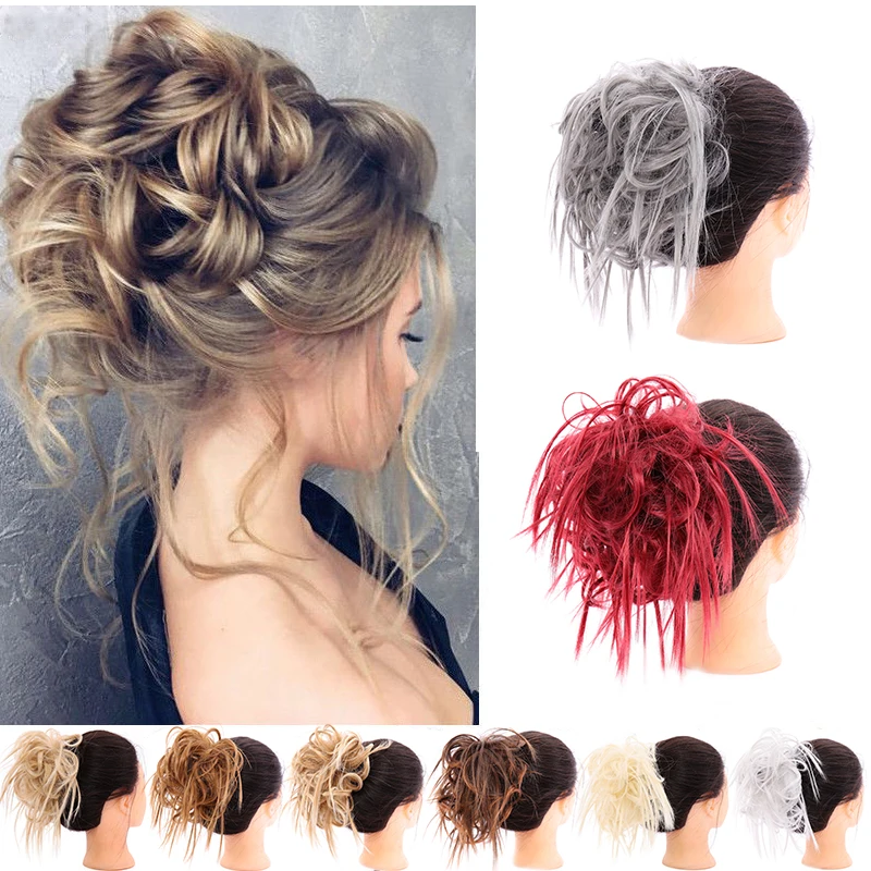 Модные женские кудрявые волосы XUANGUANG пачкающие синтетические в пучок длинные