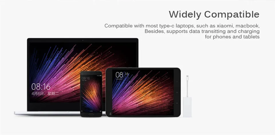 Xiaomi Mi USB-C type-C до 4 K/60Hz Mini DisplayPort USB-C PD 3,0 зарядный конвертер, usb-адаптер концентратор