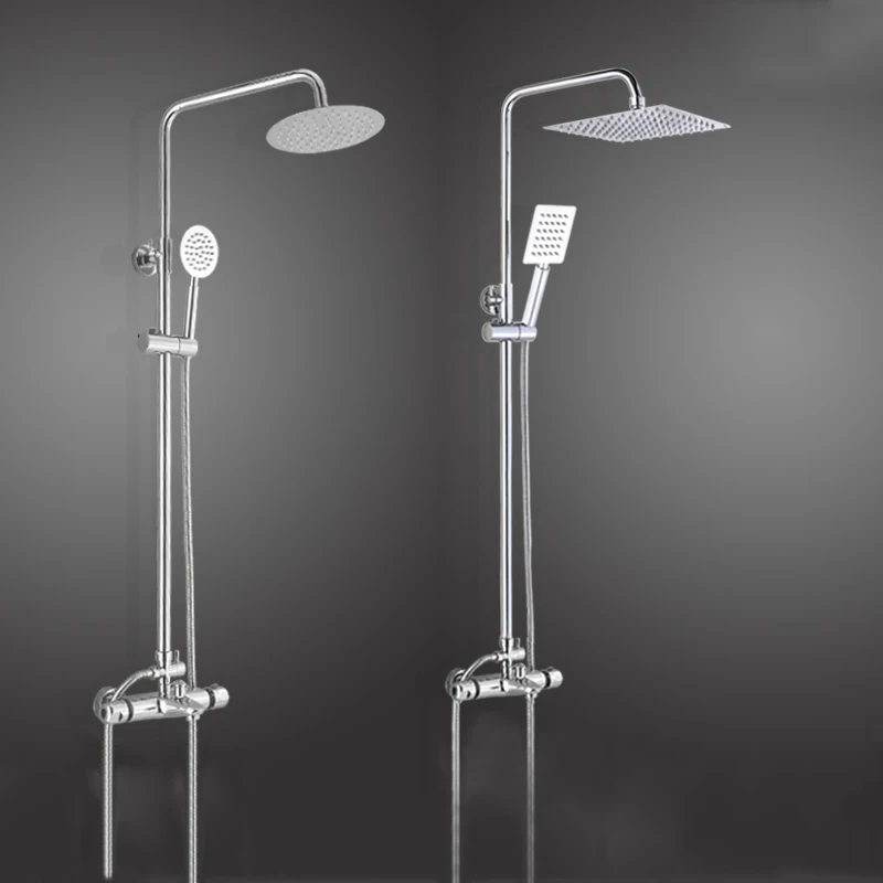 Термостатический смеситель для душа в ванной комнате 8 '' с фильтром черный