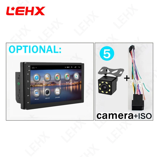 LE7015-ISO-CAM LEHX автомобильный android 8,1 автомобильный dvd для toyota nissan qashqai x trail-note almera juke Мультимедиа Навигация gps универсальный Автомобильный плеер - Цвет: LE7015-ISO-CAM