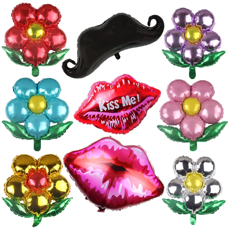 1 шт. воздушный шар с гелием для губ love globes розовый красный шарик valentine kiss me борода