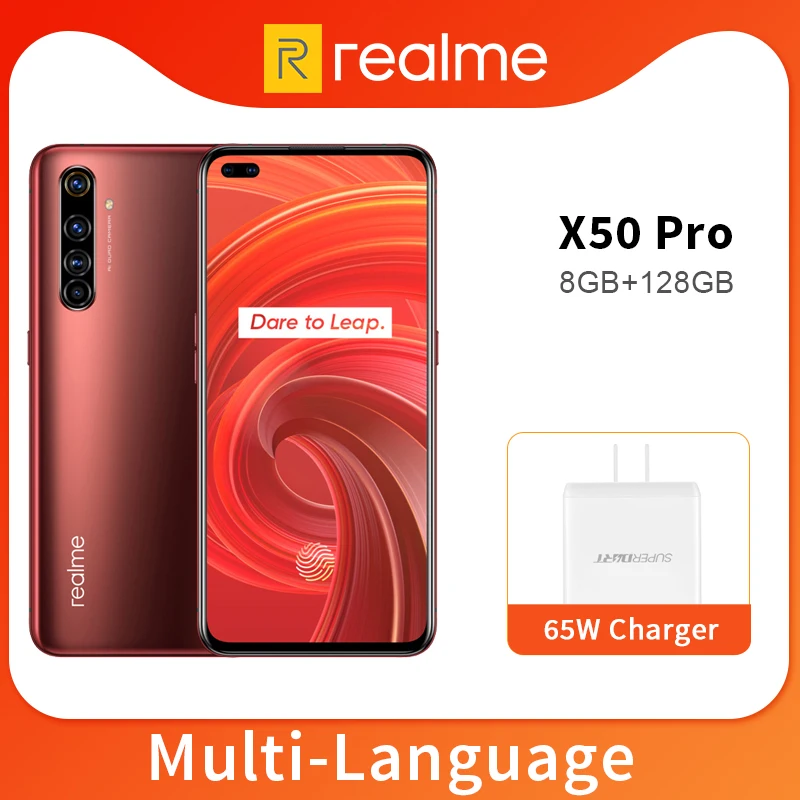 Предпродажа realme X50 Pro 5G 8GB 128GB 5 44 90Hz SuperAmoled экран мобильный телефон Snapdragon 865 65W Superdart