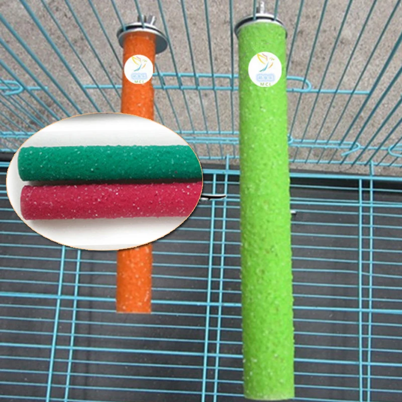 

Pet Bird Cage Stand Platform 10-18cm Paw Grinding Parrot Parakeet Spiral Grinding Claw Rod Stand Bar Pet Supplies New