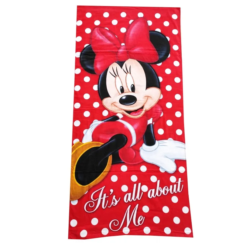 Disney мультфильм красный Минни Микки Маус замороженная ванна/бассейн/пляжное полотенце супермягкий впитыватель хлопок купальное полотенце 75x150 см - Цвет: A