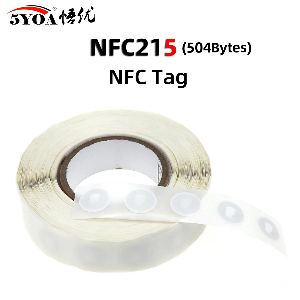 Бирка NFC, 50 шт., бирка NFC 215, этикетка 215, наклейка s NTAG215 504 байт, бирки, значки, бирка, стикер 13,56 МГц для TagMo Forum type 2 Ntag - изображение