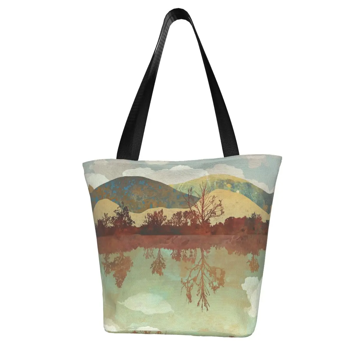 

Сумка для покупок в горном стиле, винтажная дамская сумочка из ткани, уличная одежда, подарок