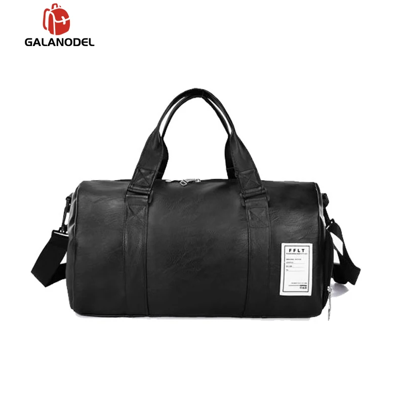 GALANODEL дорожная сумка черная качественная из искусственной кожи для пар сумки