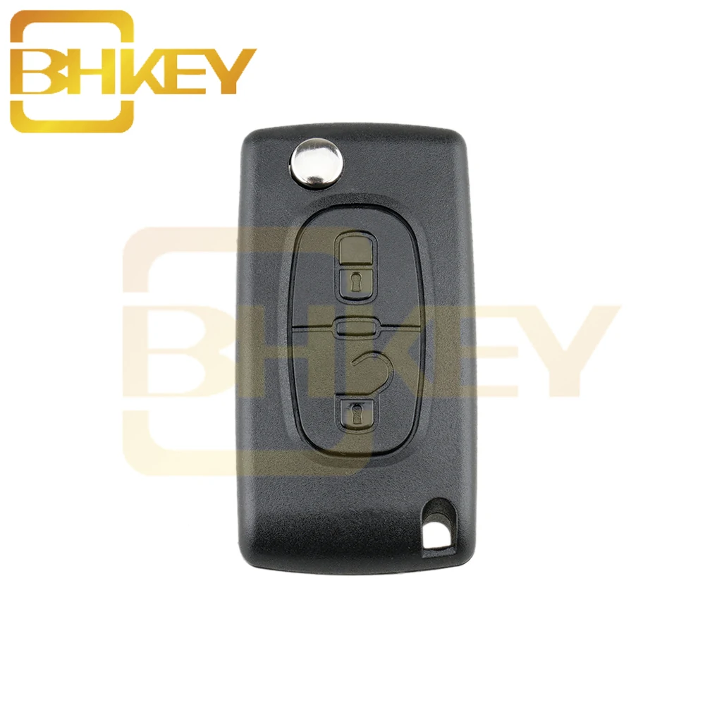 Складной чехол для ключей BHKEY с 2 кнопками пустой корпус Peugeot 107 207 307 307S 308 407 607 2BT