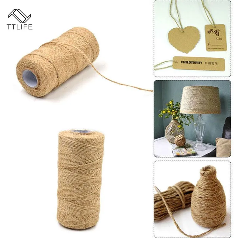 TTLIFE 100 м ремесленный декоративный упаковочная Шнуры нить пеньковая веревка DIY