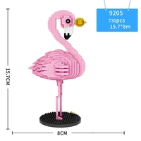 hot animals nature micro diamond block flamingo birds assemble model building bricks nanobricks toys for children gifts