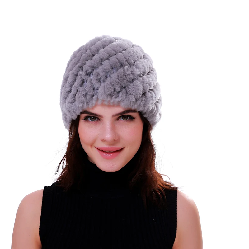 2019 русская Женская Подлинная шапка из меха кролика Рекс зимняя рекс edama bean теплая