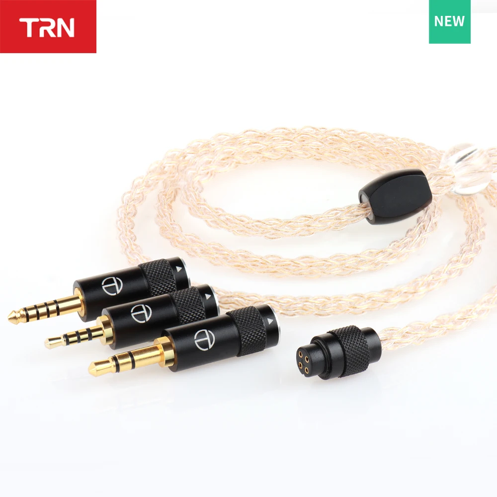 

TRN TX Earphone Cable 8 Core Monocrystalline Copper Plated Real Gold Upgrade Detachable Cable For TRN MT1 TA CS2 V90 TA1 VX PRO