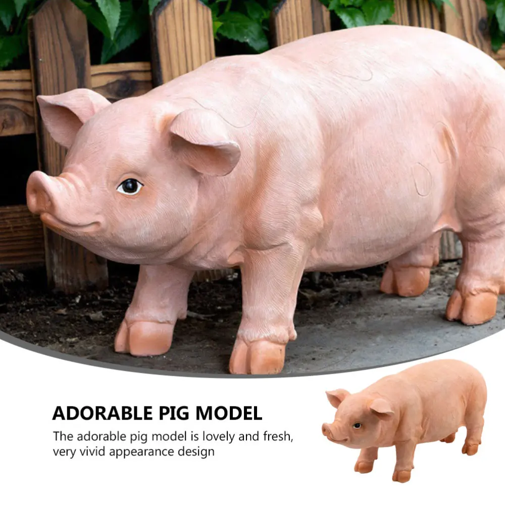

1Pc Decorative Figurine Simulated Piglet Model Garden Balcony Adornment