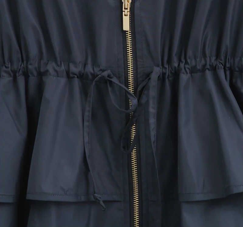 Женская ветровка с длинным рукавом на молнии|Женские плащи и тренчи| |