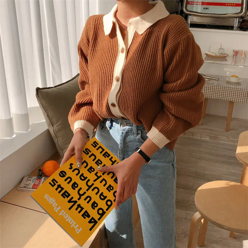 Свободный однотонный уникальный кардиган HziriP осень 2020 высококачественные