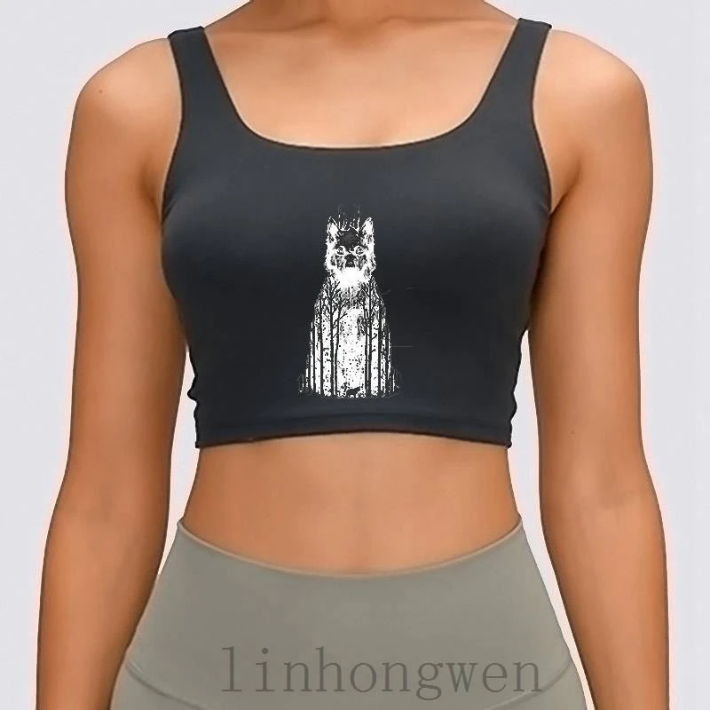 

Черный волк для женщин топ Тэнк для лета, Стиль фотографии Размеры S-XL печатных забавные повседневные официальные GifTank Топ