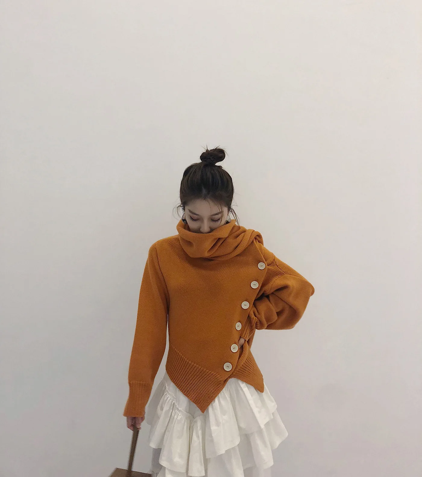 

Women 2020 New Korean Elegant Knitted Sweater Oversized Warm Female Pullovers European Spring knitwear D651