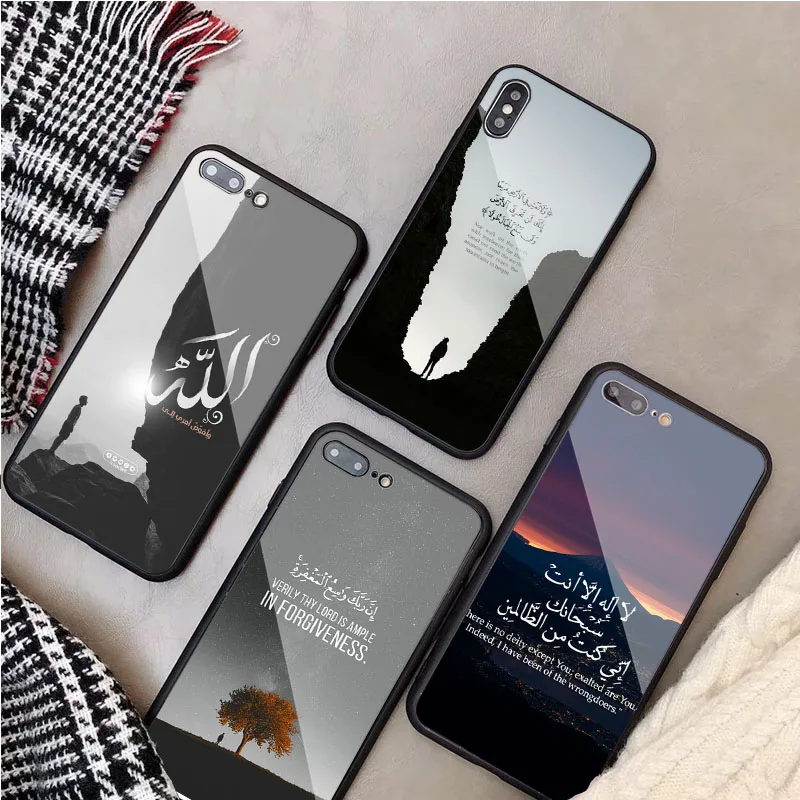 Чехол для телефона Quran из закаленного стекла iphone 12 11 Pro Max 5 6 7 8 PLUS X XS XR XSMax|Бамперы| |