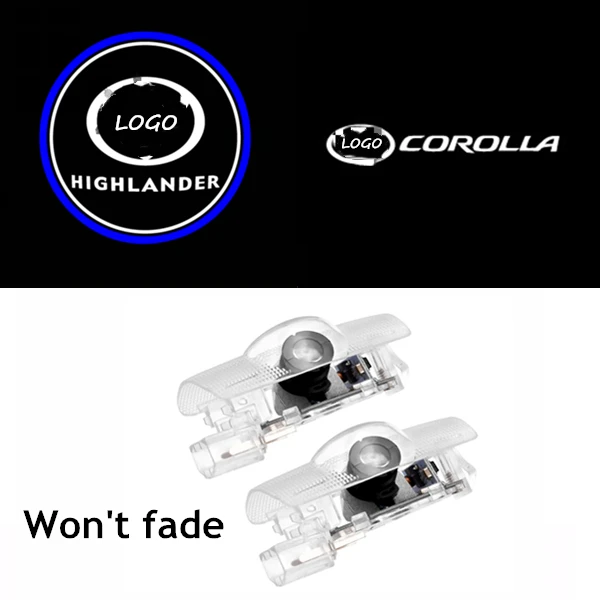 

2 шт. для HIGHLANDER COROLLA дверной логотип огни проектор Светодиодная дверная предупреждающая лампа 3D тень призрак свет лужи огни