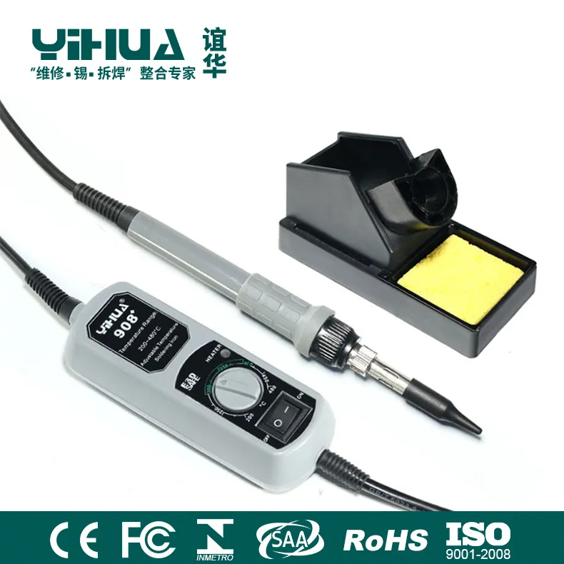 Паяльник YIHUA 908 + регулируемый паяльник большой мощности|Электрические паяльники|