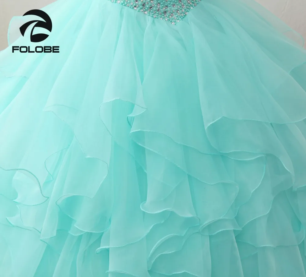 Милое 16 бальное платье с лямкой на шее и оборками Vestidos De 15 anos роскошное