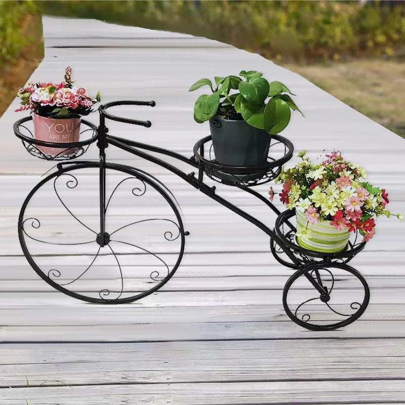 

Железный цветочный стеллаж для велосипеда, комнатный напольный горшок, креативный мясистый