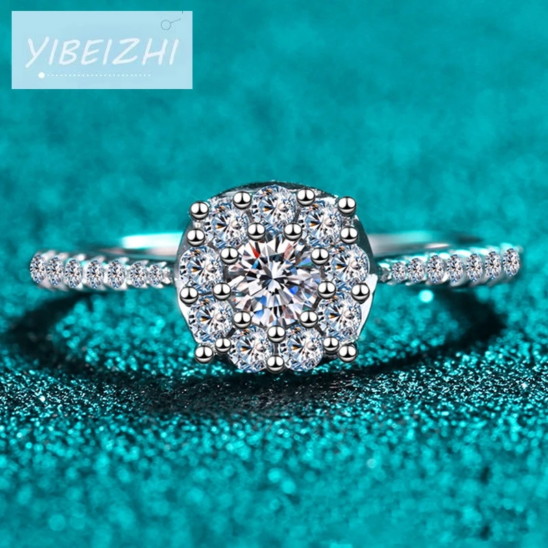 

pt950 selo excelente corte 0.2 ct moissanite anel 925 prata passe diamante teste espumante vvs1 moissanite anel para mulher