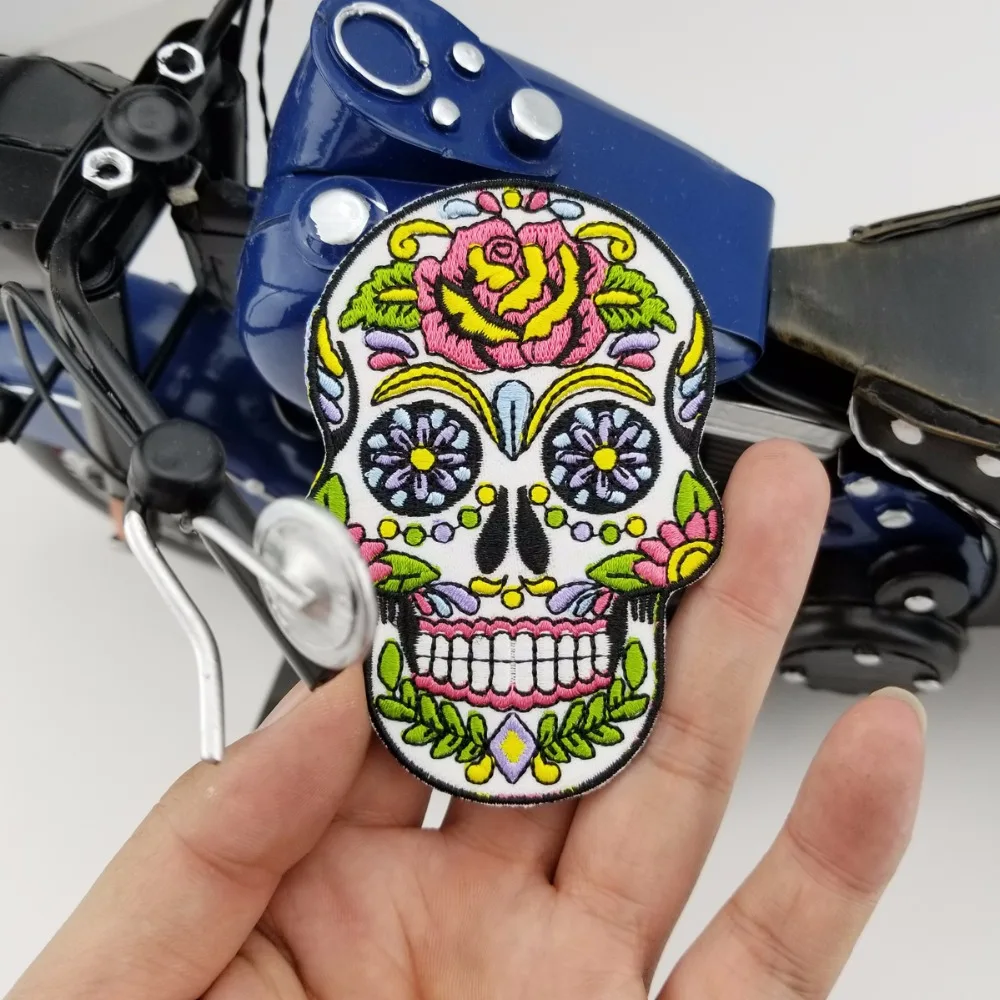 Наклейки на одежду с вышивкой в виде черепа|Заплатки| |