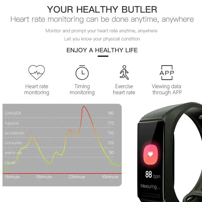 TD18 умный Браслет для отслеживания сна и упражнений набор микросхем Smartband 51802