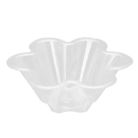 100pcs 320ml trumpet shaped disposable ice cream bowl transparent plastic ice cream bowl plum shaving ice cream bowl