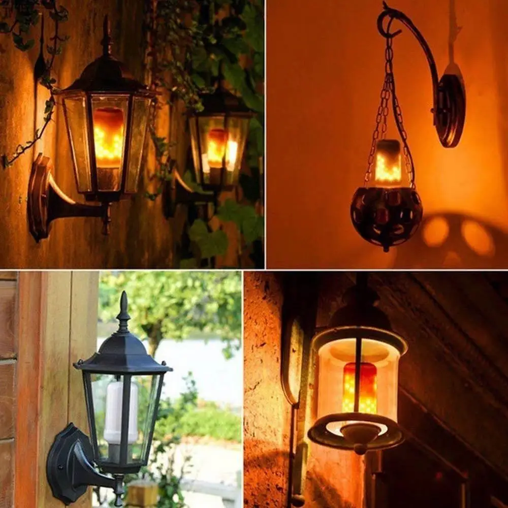 

4 Modes Bar KTV Lighting LED Fire Light Corn Bulb Creative New Flame Effect Lamp Decor