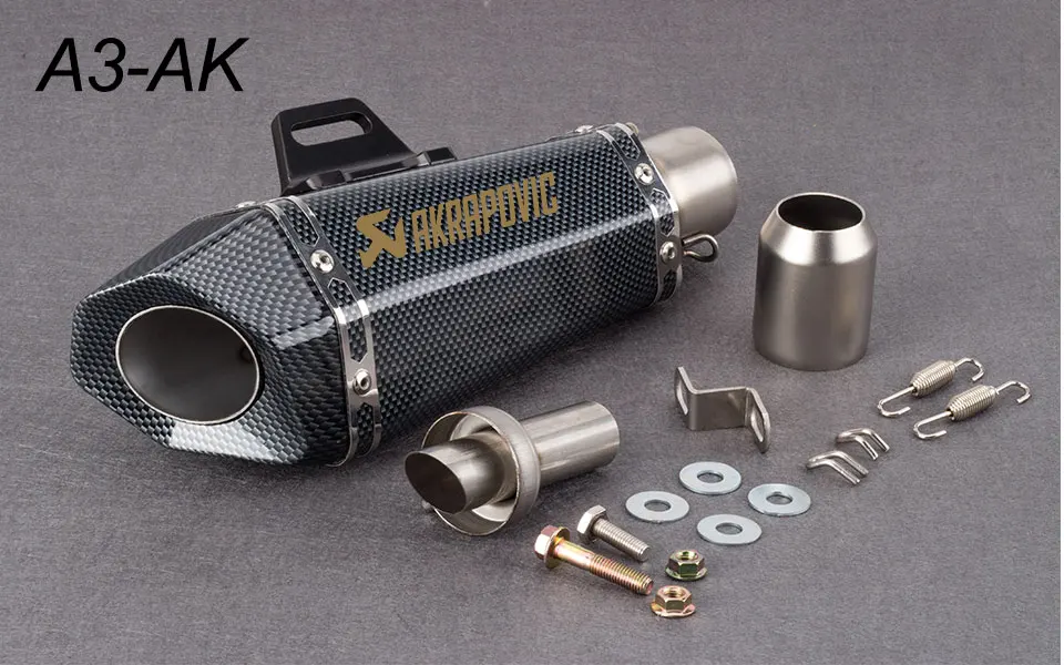 51 мм мотоциклетная выхлопная труба глушителя Akrapovic маленький шестигранный выхлоп с DB killer для Z900 MT09 KTM390 CBR R6 FZ8 R25