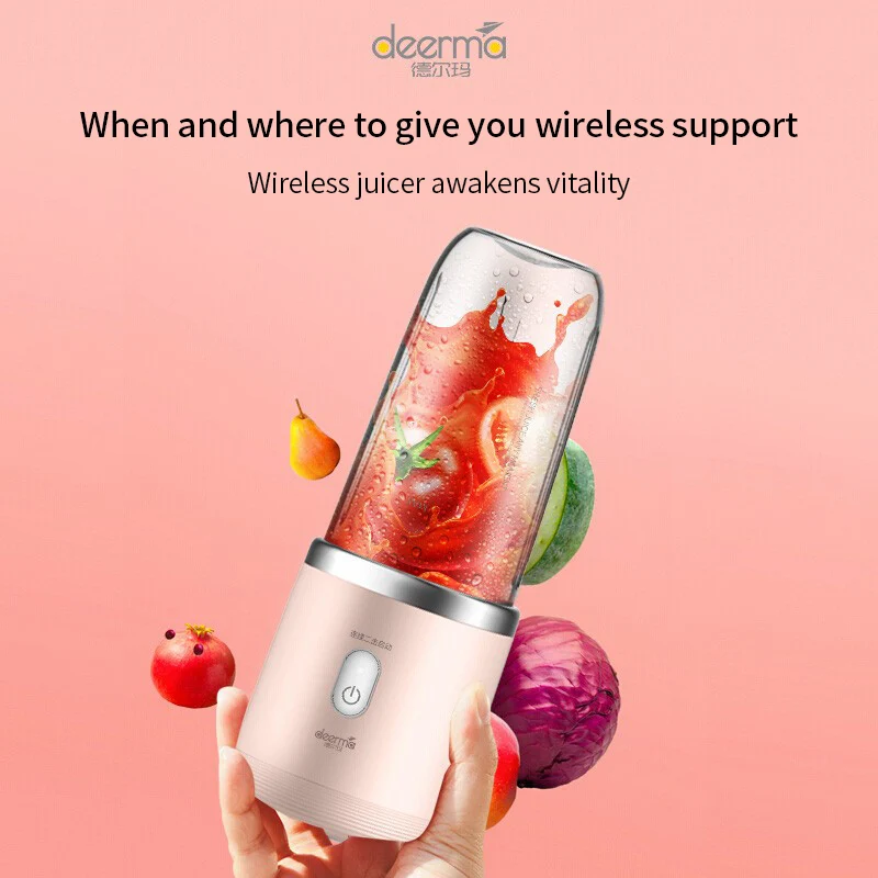 Портативный блендер Deerma мини электрический ручной для фруктов чашка экстрактор