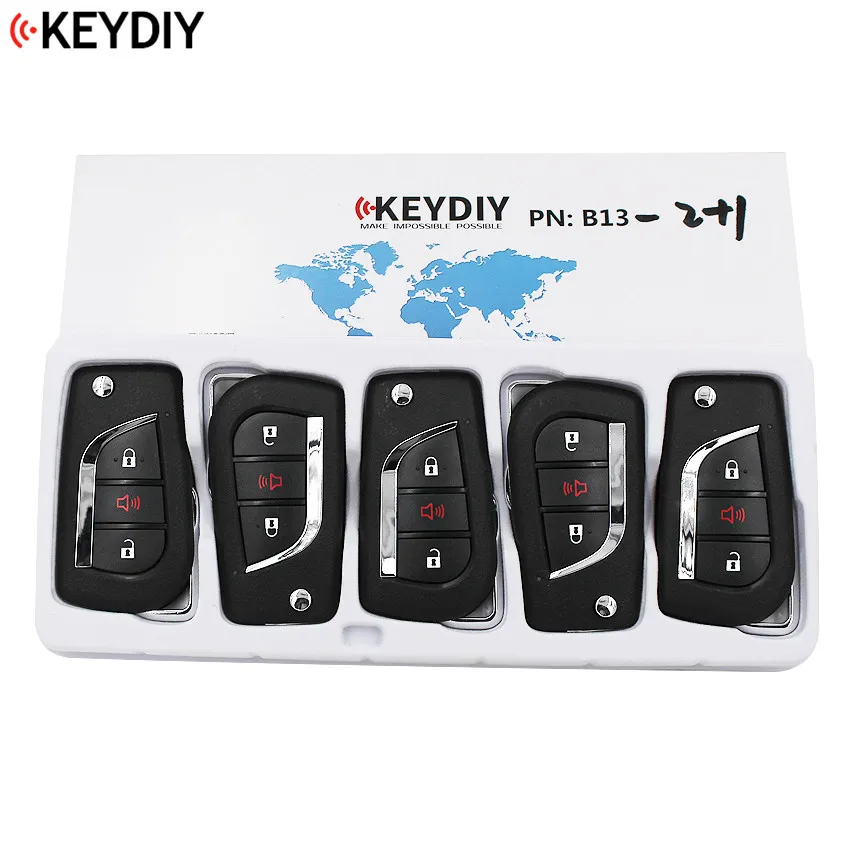 5 шт./лот KEYDIY 2 + 1 кнопки универсальный ключ дистанционного управления B-Series B13-2 для