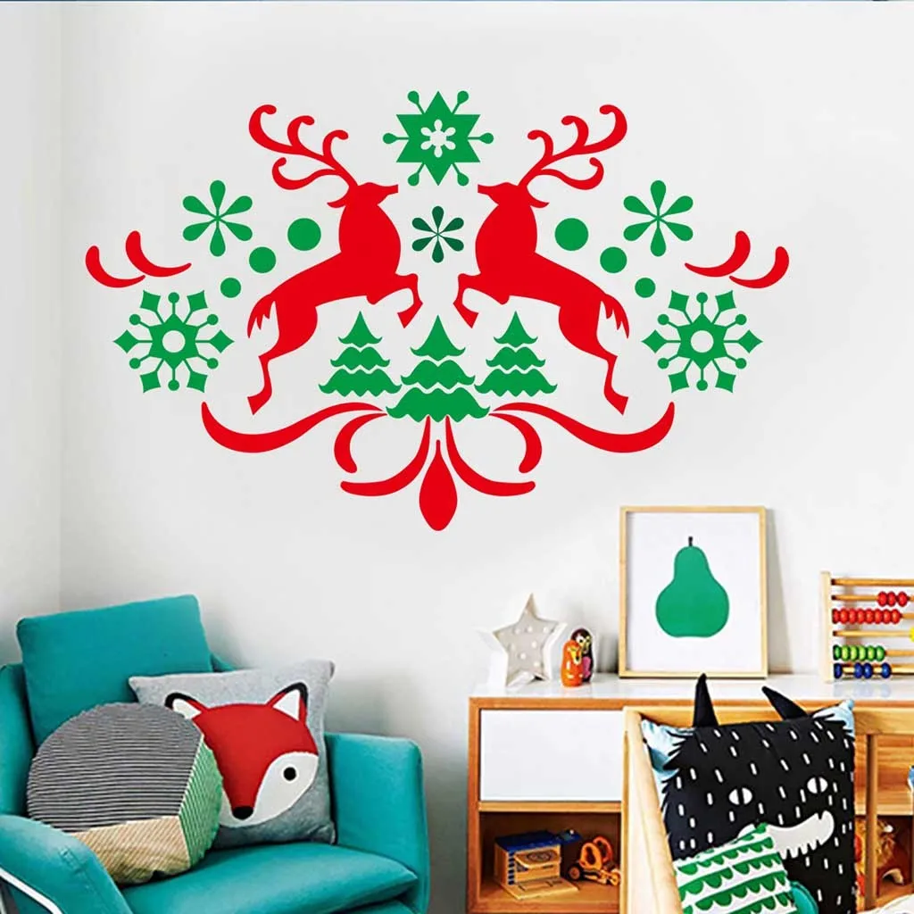 Веселый Рождественский фон наклейки на стену виниловые художественные стены