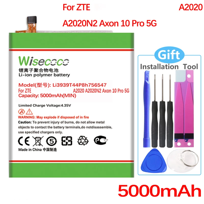 

WISECOCO LI3939T44P8H756547 Battery For ZTE A2020 A2020N2 Axon 10 Pro Axon 10 Pro 5G High Quality Phone