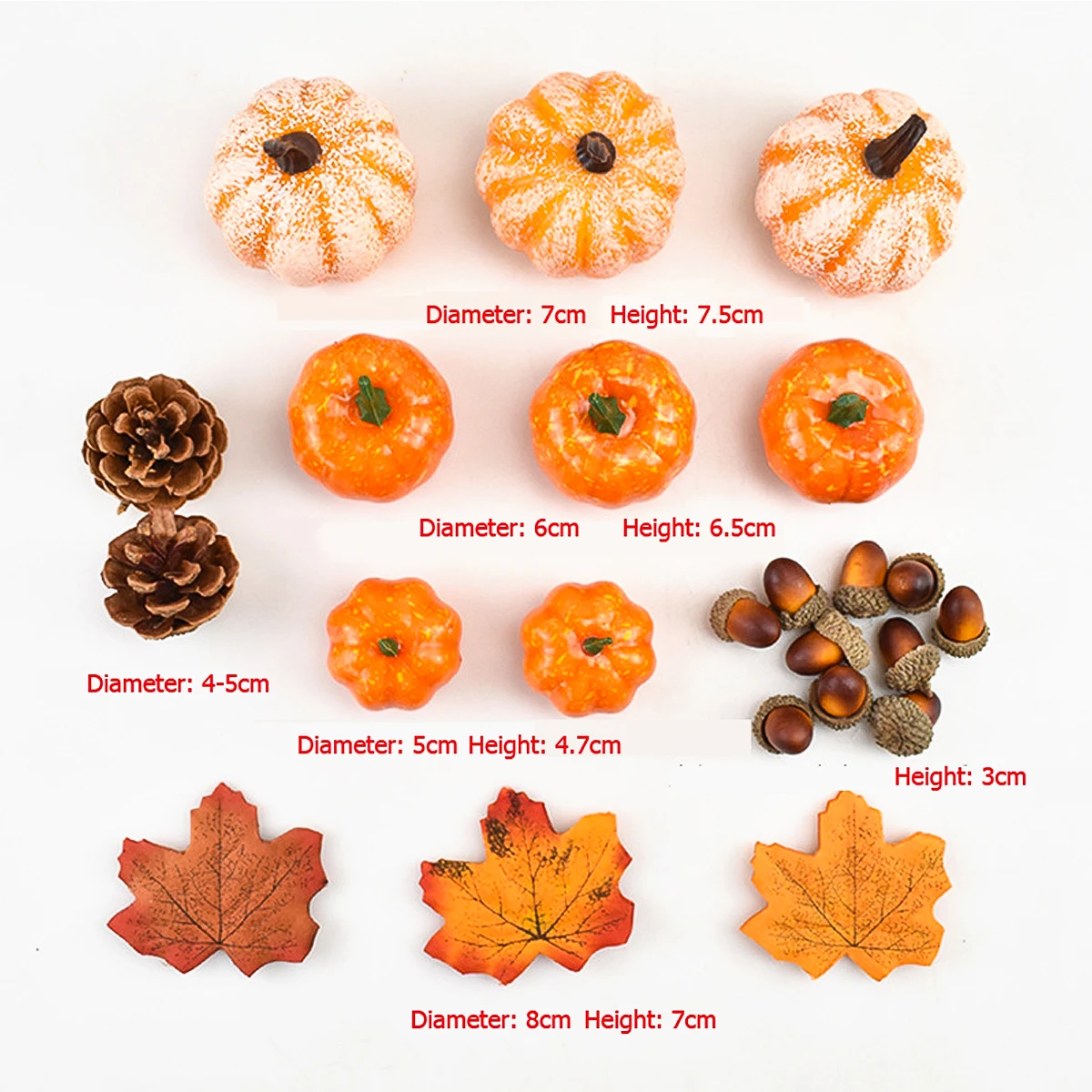 166 шт./компл. Хэллоуин тыквы украшения искусственный урожай реквизит осенний