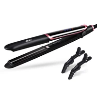 infrared hair straightener curler flat iron professional negative ion hair straightening curling corrugation led styling tool 53