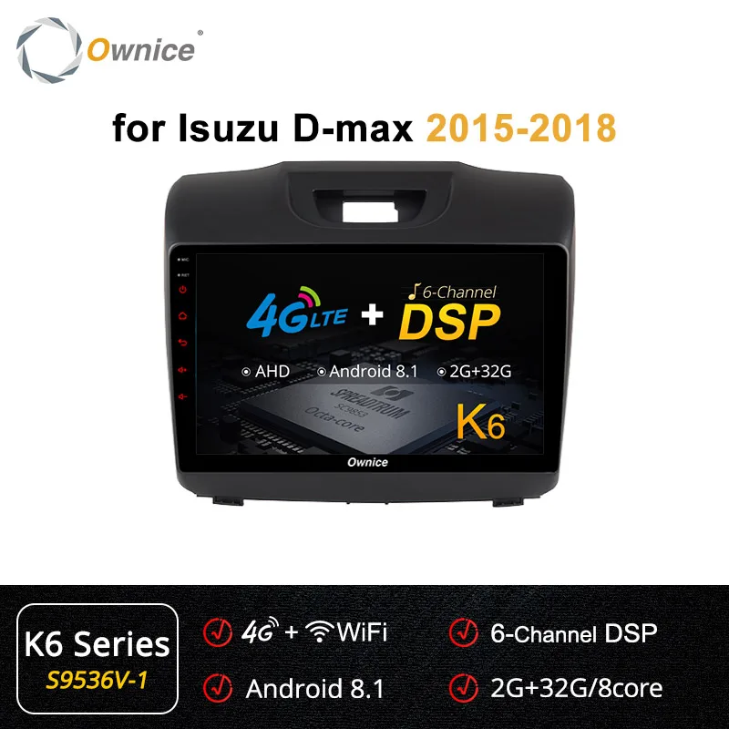 S9536-1 k6 Ownice K3 K5 K6 Android 9,0 360 панорама DSP оптический автомобильный dvd-плеер gps для Chevrolet Trailblazer Colorado S10 Isuzu D-max MU-X - Цвет: S9536-1 k6