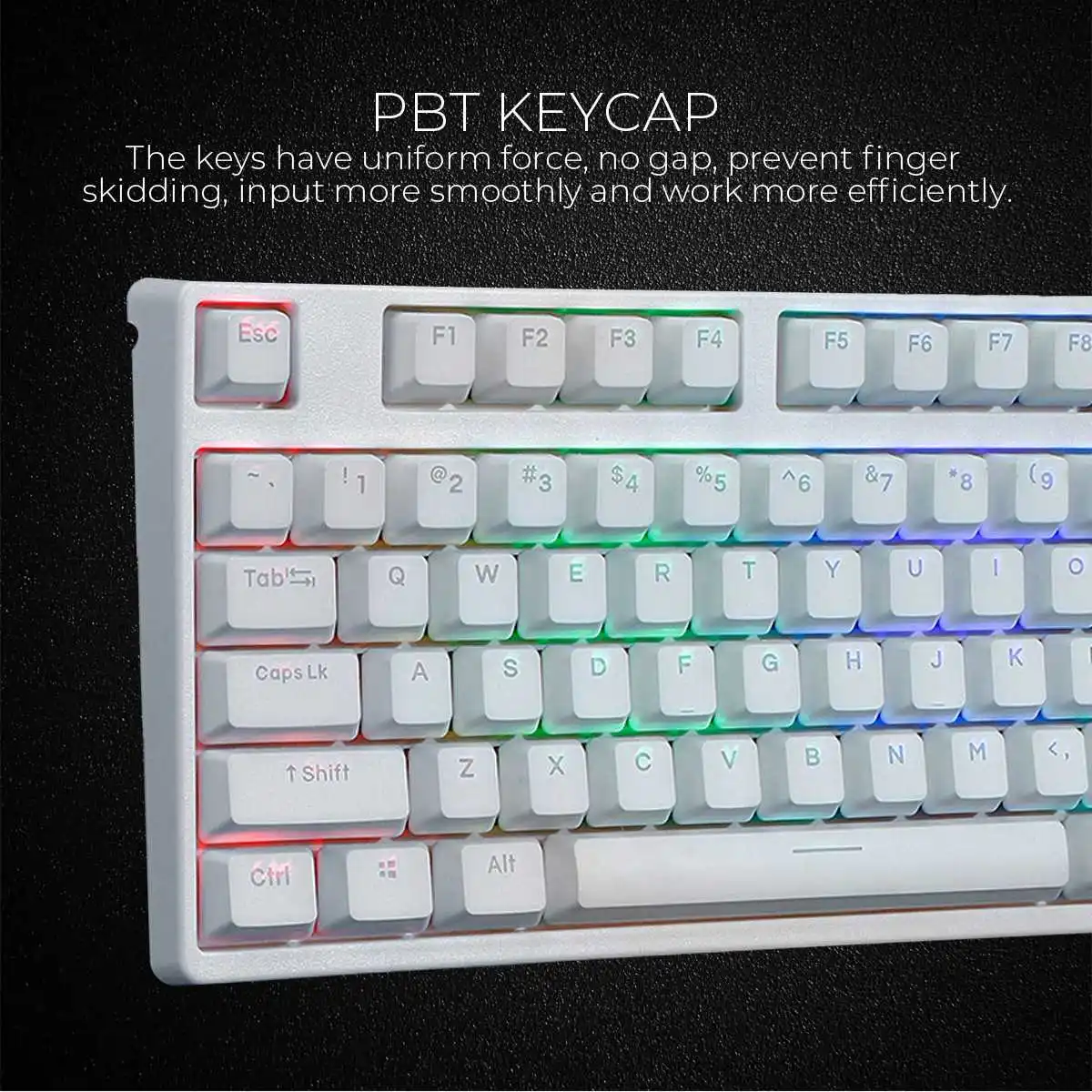 87 ключ NKRO USB Проводная RGB подсветка переключатель Gateron PBT двойная съемка клавиатуры Механическая игровая клавиатура для E-sport офиса ПК ноутбука