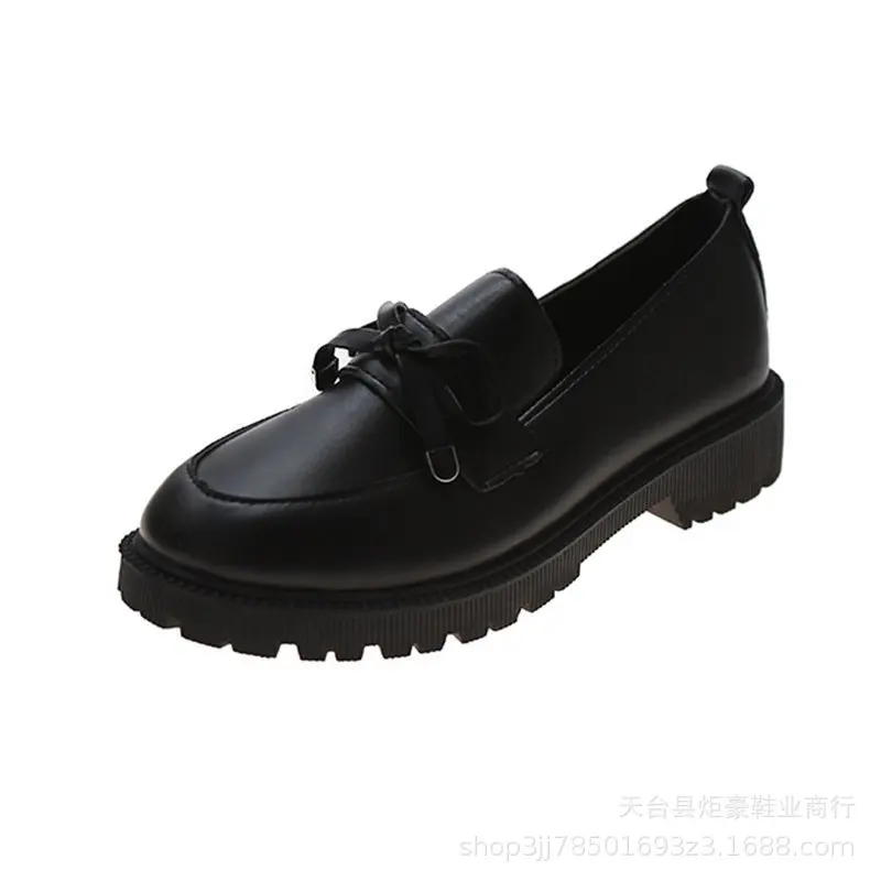 

British Style Shoes Woman 2021 Low Heels Bow-Knot Female Footwear Clogs Platform Casual Sneaker Oxfords Crystal Round Toe Slip-o