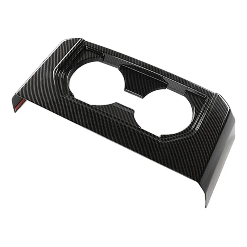 

for Ford F150 2016-2018 Carbon Fiber Armrest Box Rear Cup Holder Trim Cover