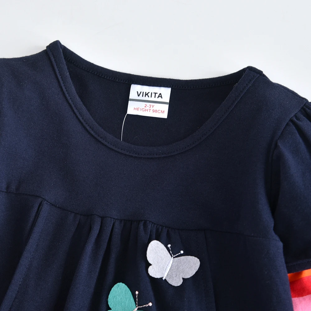 Платье для девочек с бабочками VIKITA платье длинным рукавом лоскутными | Детская
