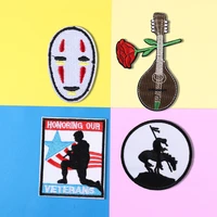 rose lute general on horseback parches embroidery iron on us officers patches for clothing diy clothes stickers appliques